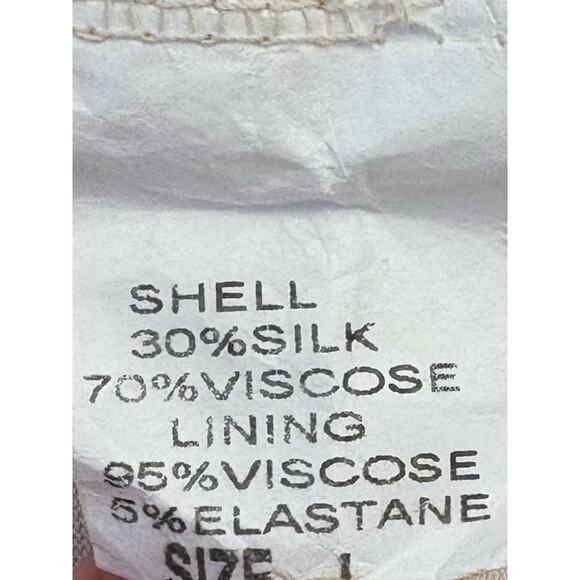 Angela Moda Sheer Silk Blend Floral Embroidered Top Size Large Italy Fairy Ivory - Picture 7 of 7